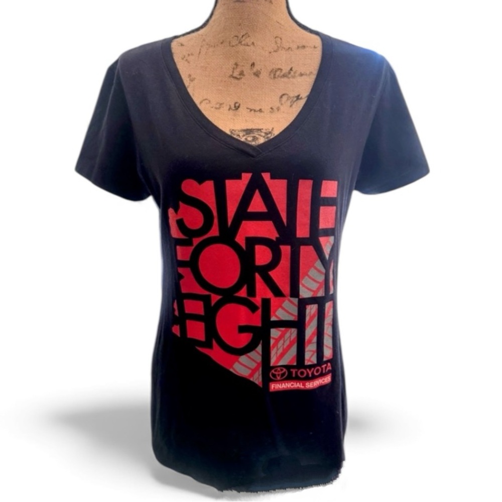 Toyota Financial State Forty Eight V-Neck Short Sleeve T-Shirt 
Black Sz XL NWOT